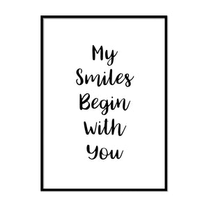 My Smiles Begin With You Poster - Printers Mews