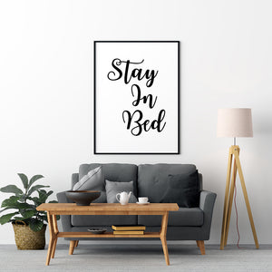 Stay In Bed Poster - Printers Mews
