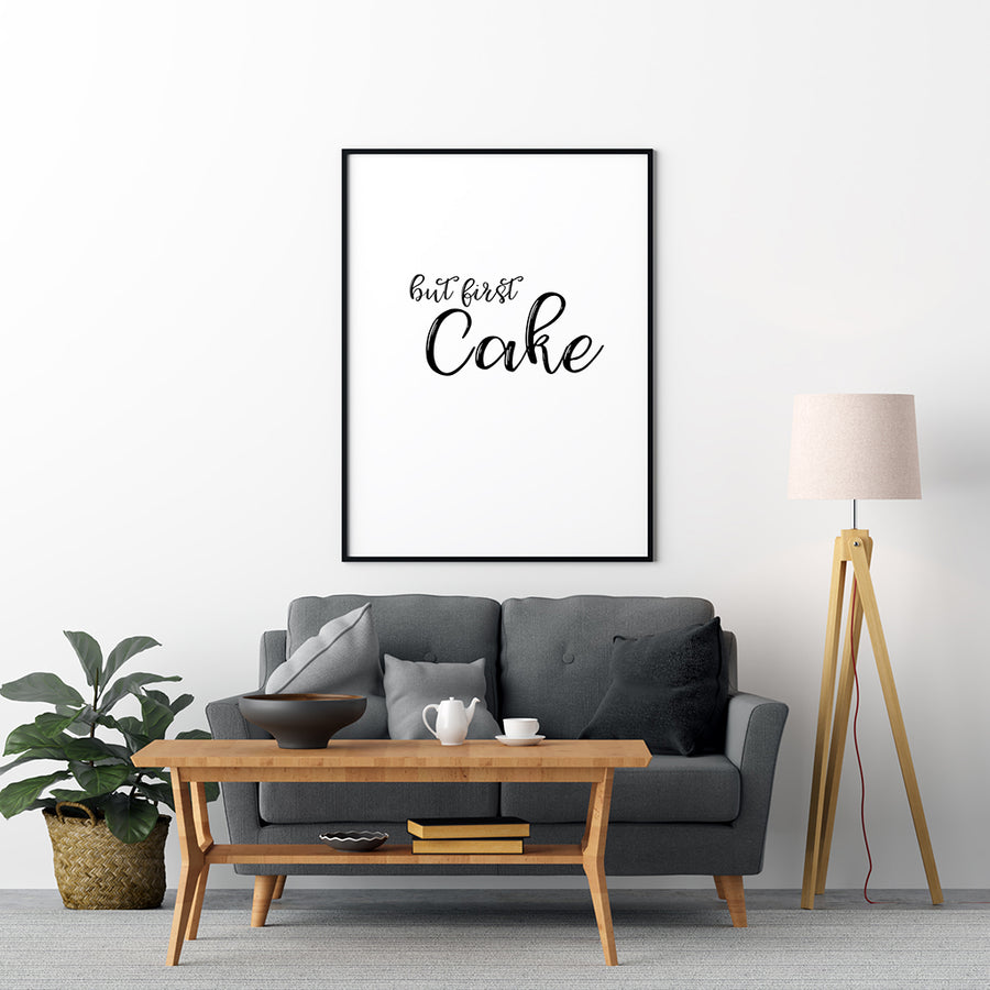 But First Cake Poster - Printers Mews