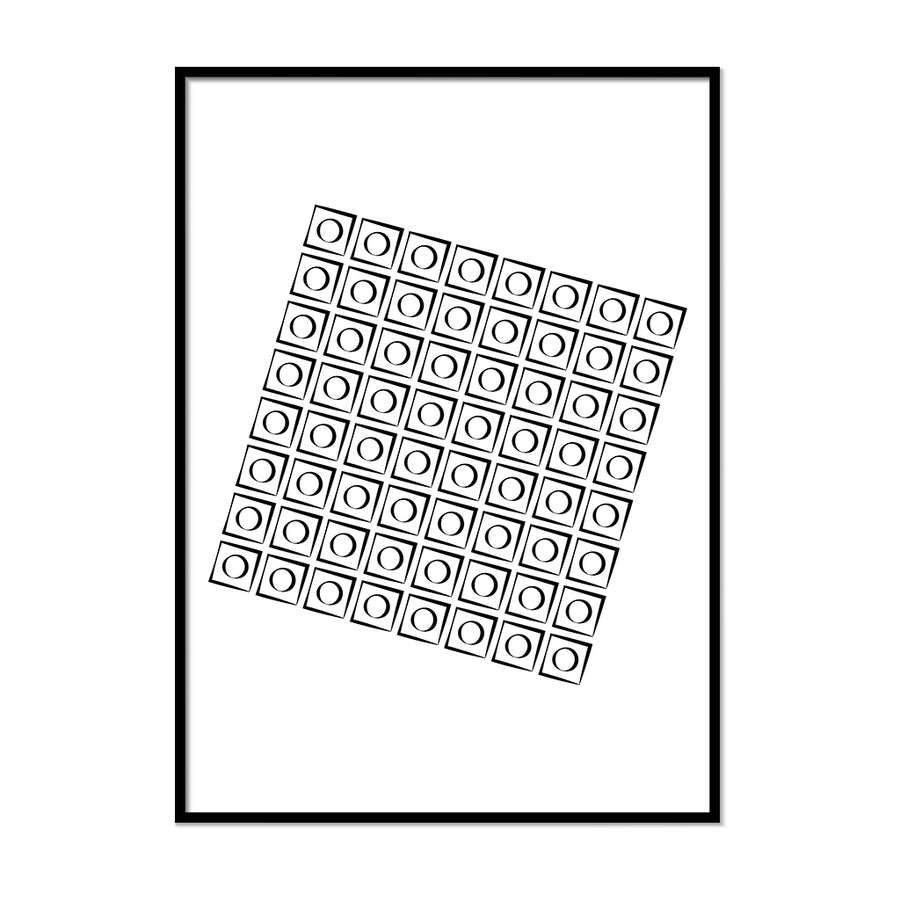 Conceptual Squares Poster - Printers Mews