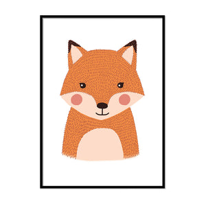 framed baby animal prints for nursery Fox