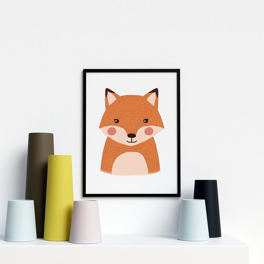 Fox woodland animal nursery prints