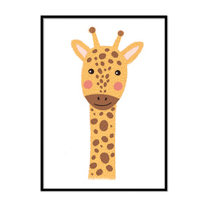 framed baby animal prints for nursery Giraffe