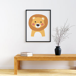 framed baby animal prints for nursery Lion