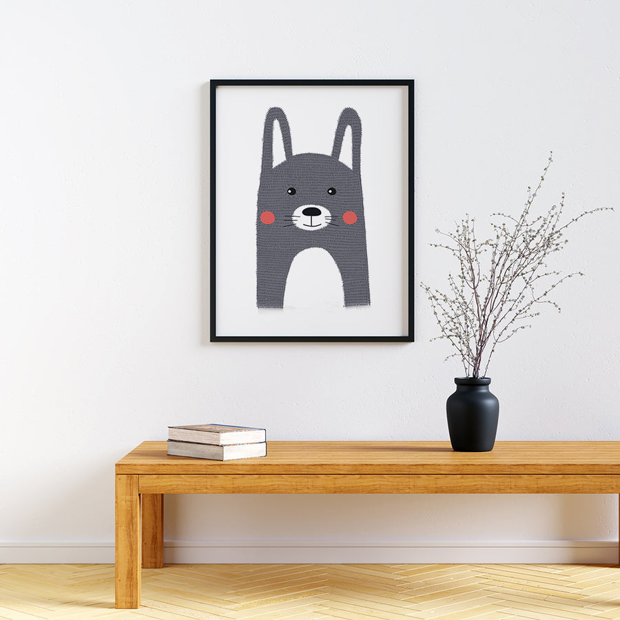 animal canvas prints for nursery Hare