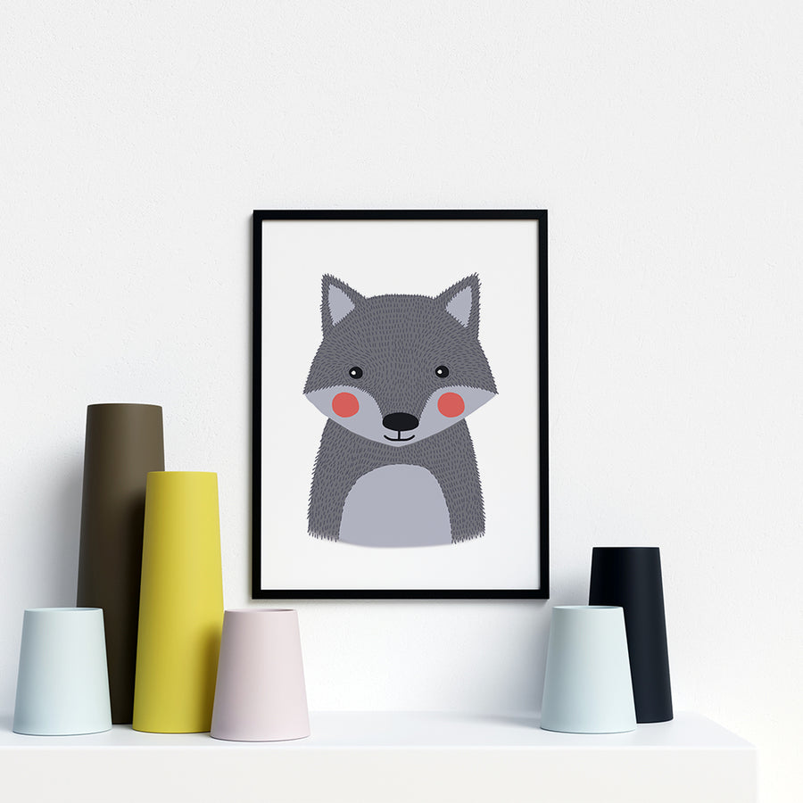 Wolf cute print