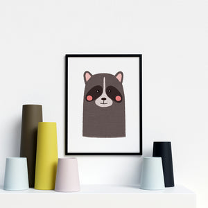 Raccoon Peekaboo animal prints