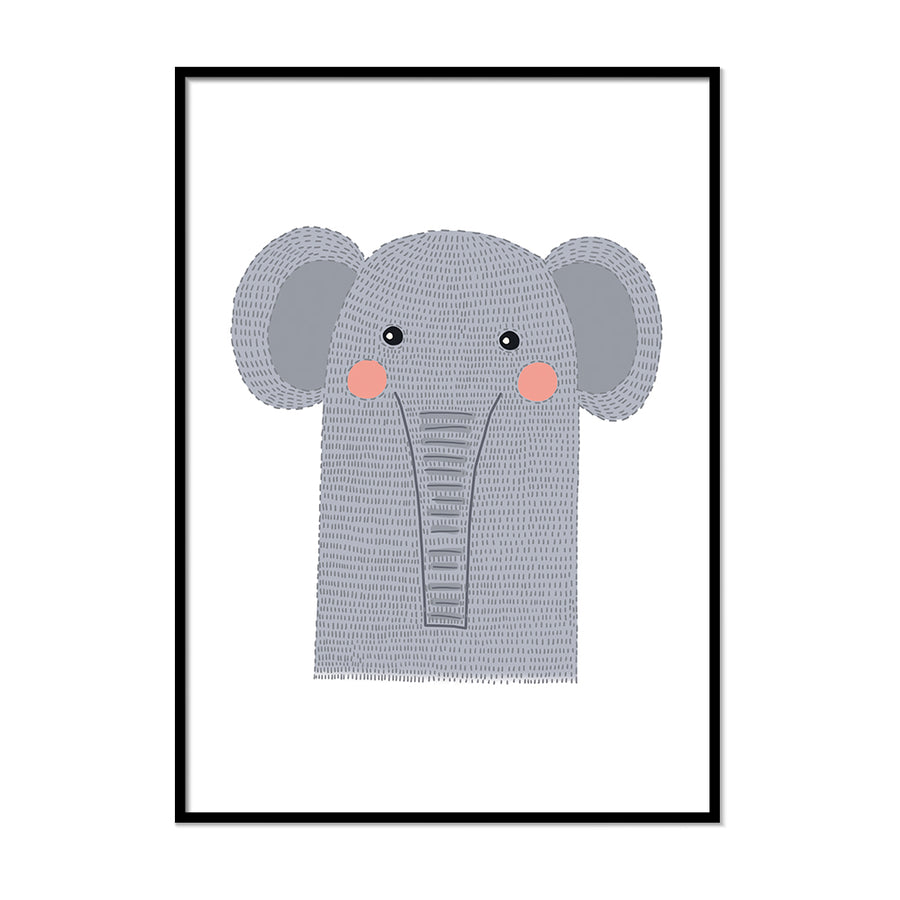 framed safari nursery prints Elephant