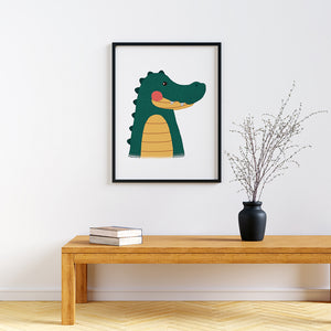 framed baby animal prints for nursery Crocodile