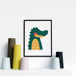 Crocodile Scandi nursery print