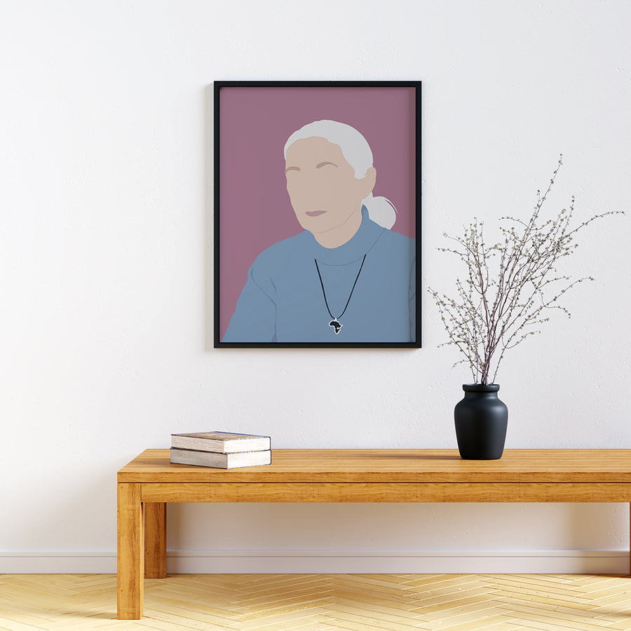 Jane Goodall Feminist Icon Print