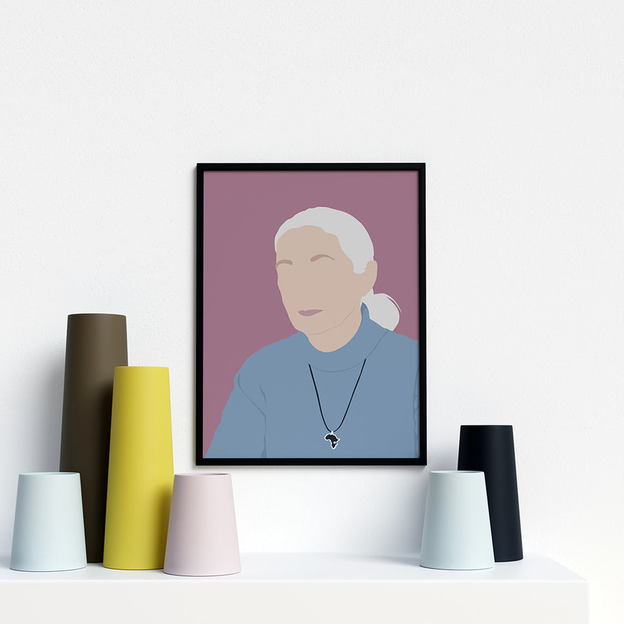 Jane Goodall Portrait Poster