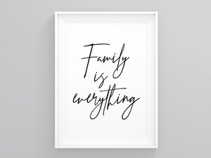 Family is Everything Wall Art