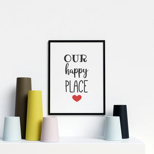 Our Happy Place Modern Stylish Artwork