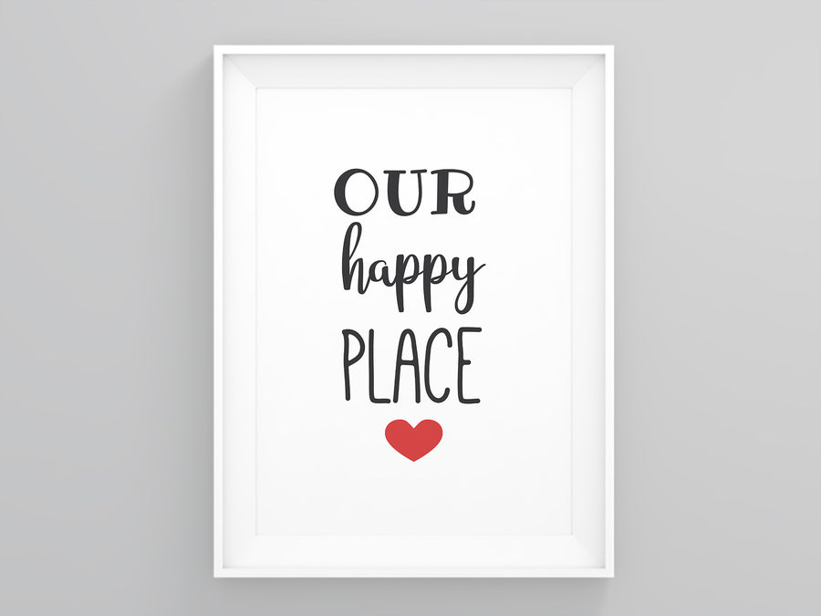 Our Happy Place Wall Art