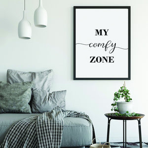 My Comfy Zone Bedroom Wall Art Print