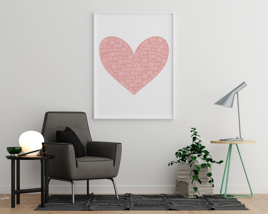 Love Heart Pink - Printers Mews