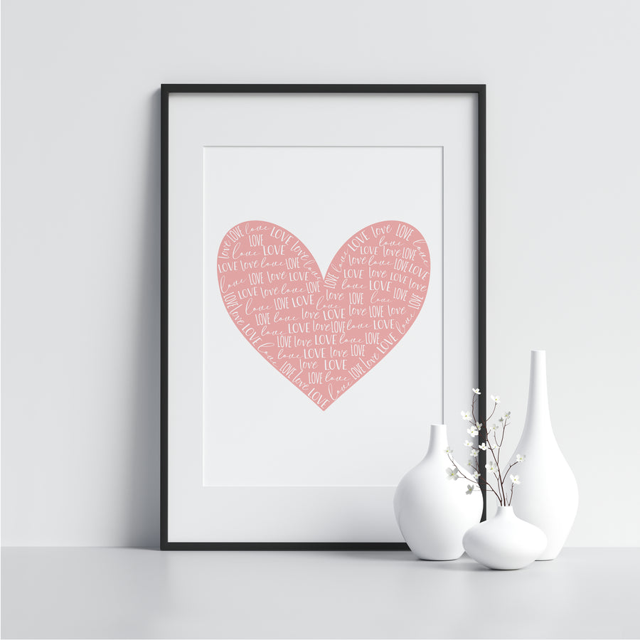 Love Heart Pink - Printers Mews