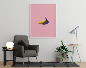 Pink Banana Poster - Printers Mews