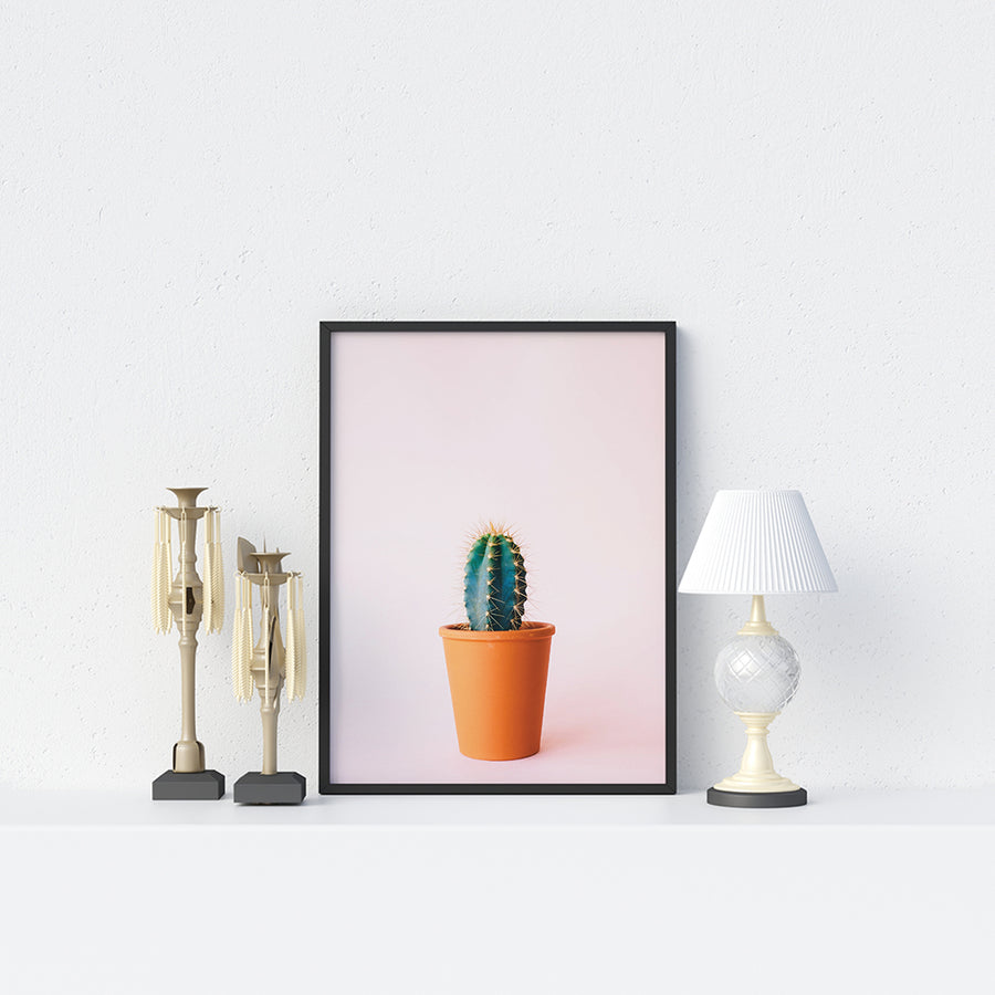 Pink Cactus Poster - Printers Mews