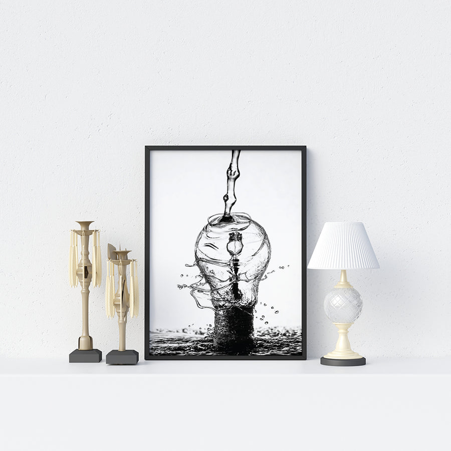 Water Lightbulb Poster - Printers Mews