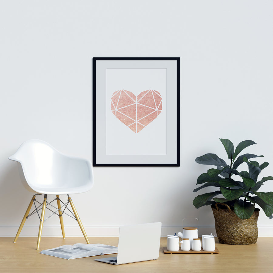 Pink Abstract Heart - Printers Mews