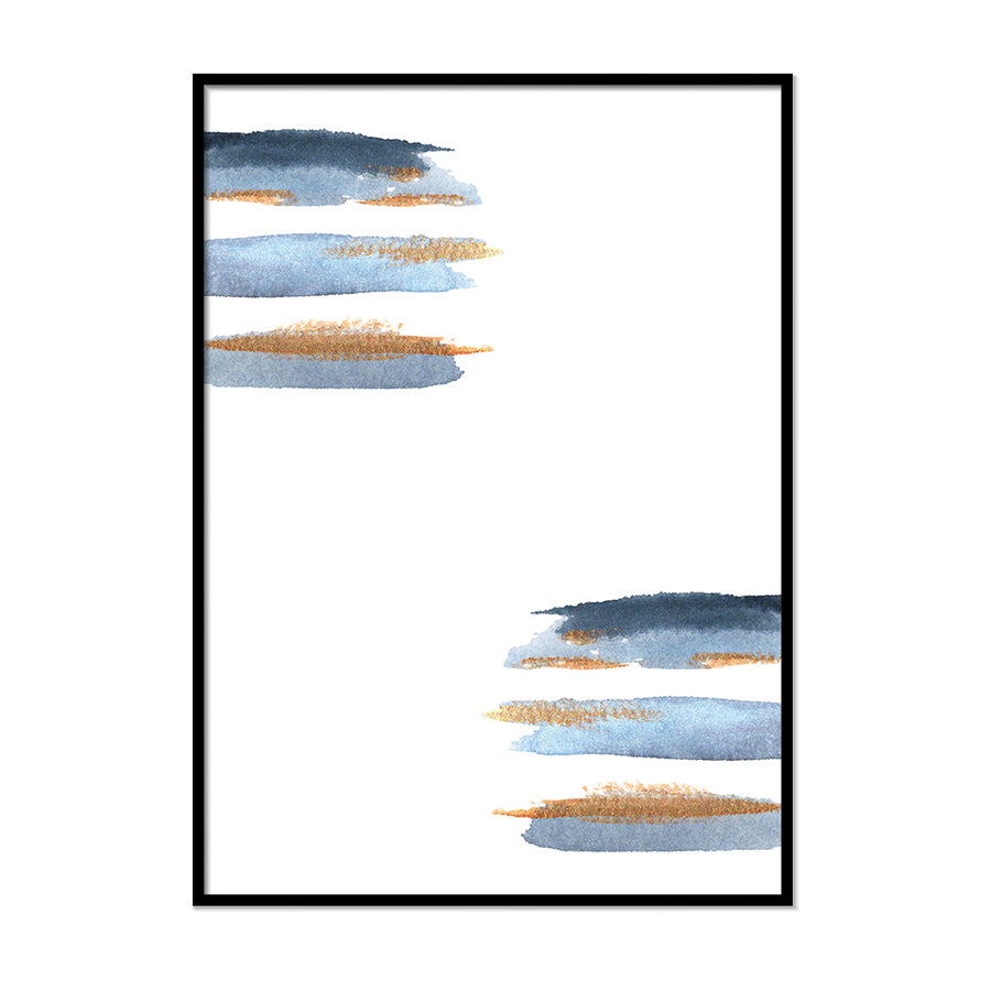 Blue Watercolor Strokes - Printers Mews