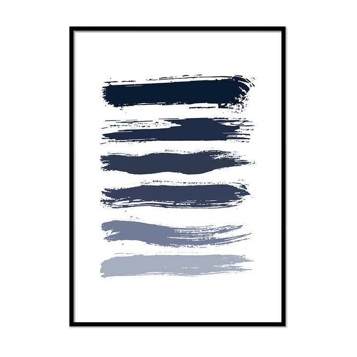 Dark Blue to White Degraded Strokes - Printers Mews