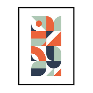 Red and Blue Irregular Shapes - Printers Mews