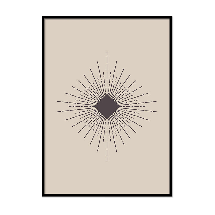 Gray Rhombus With Lines - Printers Mews