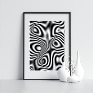 Black and White Irregular Lines - Printers Mews