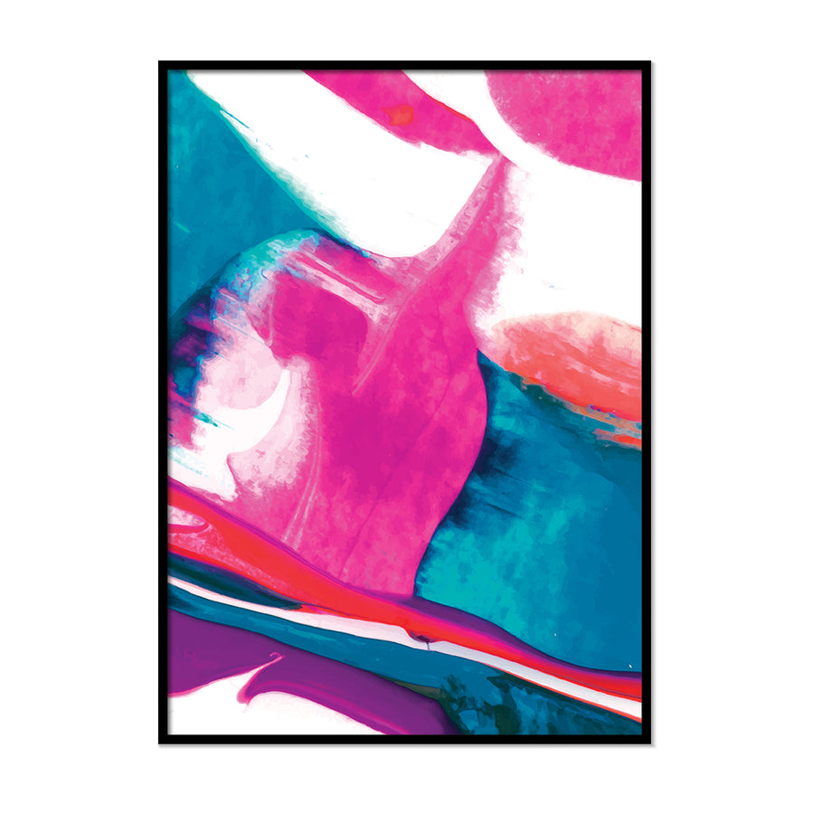 Irregular Pink and Blue Shapes - Printers Mews