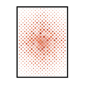 Red Rhombus Pattern - Printers Mews