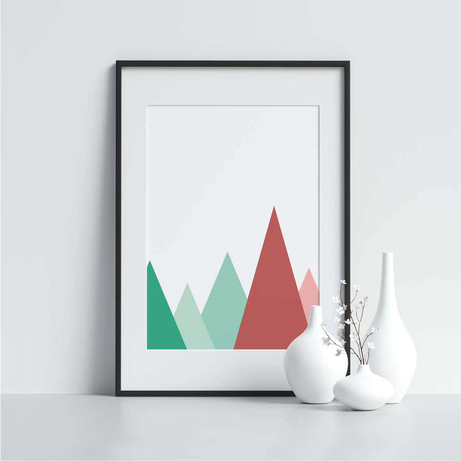 Red and Green Peaks - Printers Mews