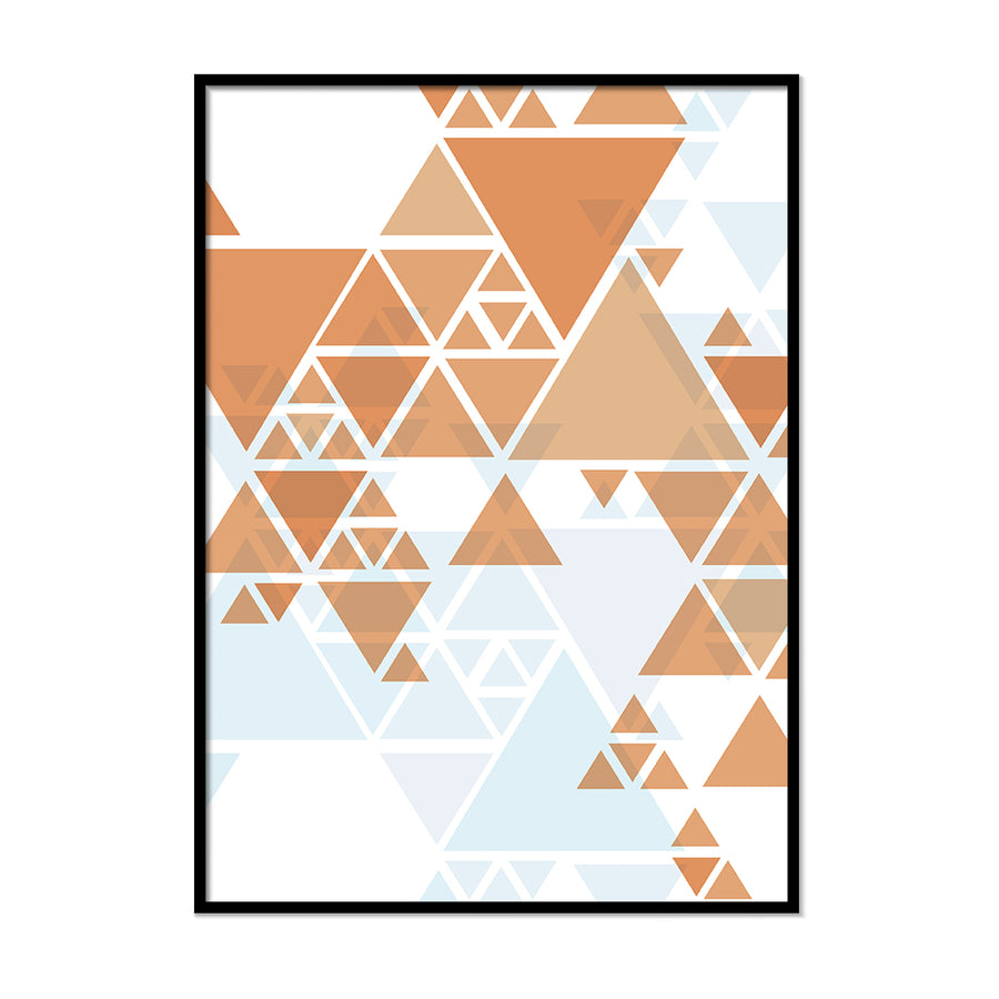Brown and Blue Triangles - Printers Mews