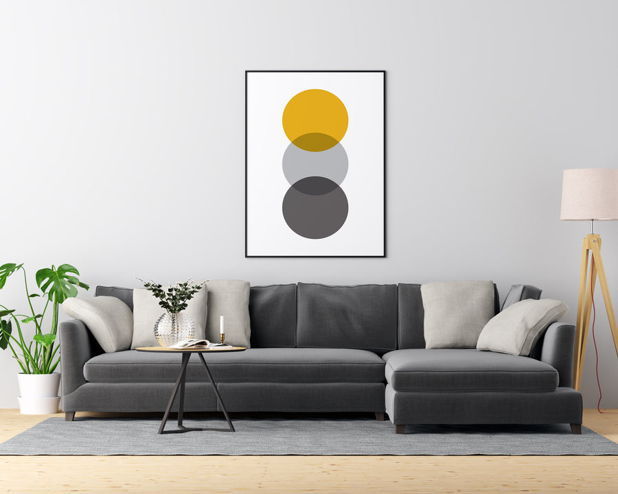 Yellow and Gray Circles - Printers Mews