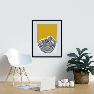 Irregular Shape With Yellow Background - Printers Mews