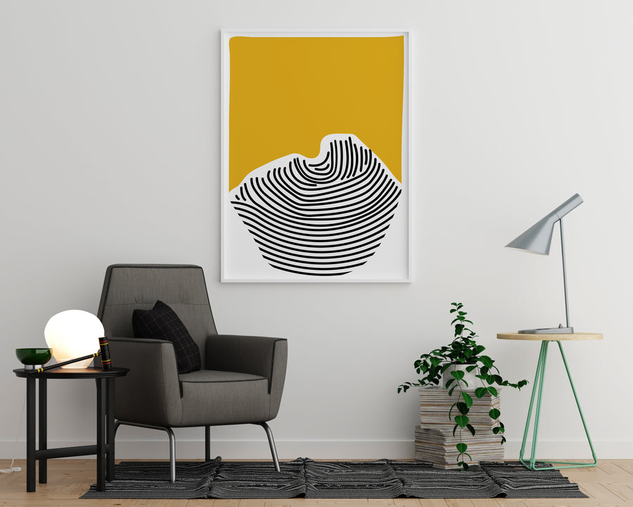 Irregular Shape With Yellow Background - Printers Mews