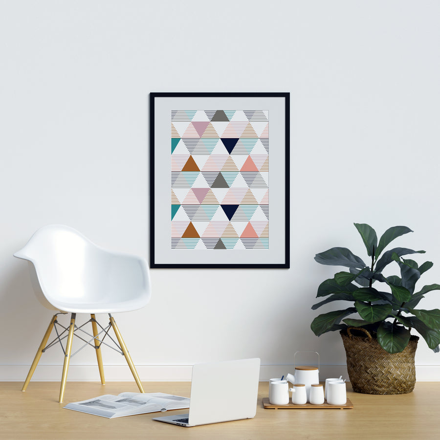 Coloured Irregular Triangles - Printers Mews