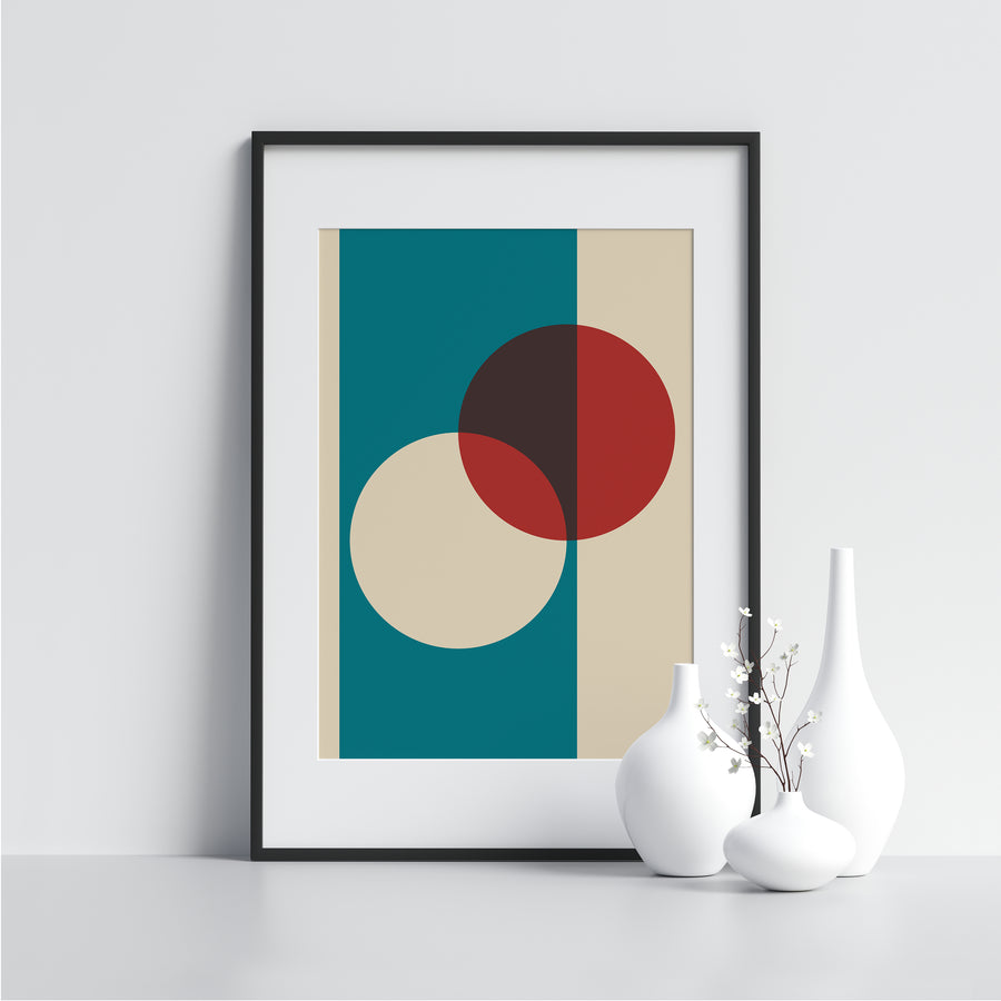 White and Red Circles - Printers Mews