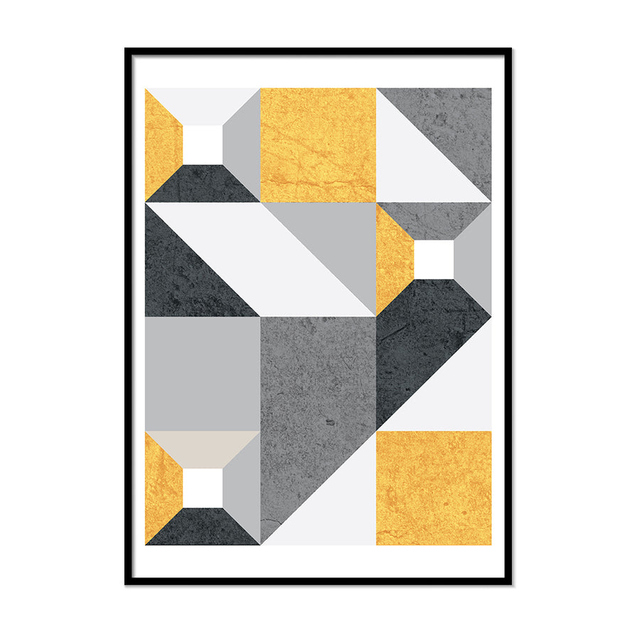 Black Gray and Yellow Shapes - Printers Mews