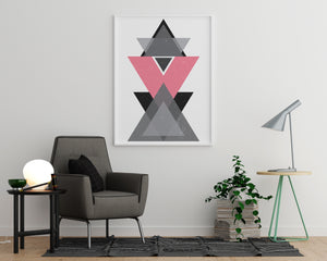 Black Pink Triangles - Printers Mews