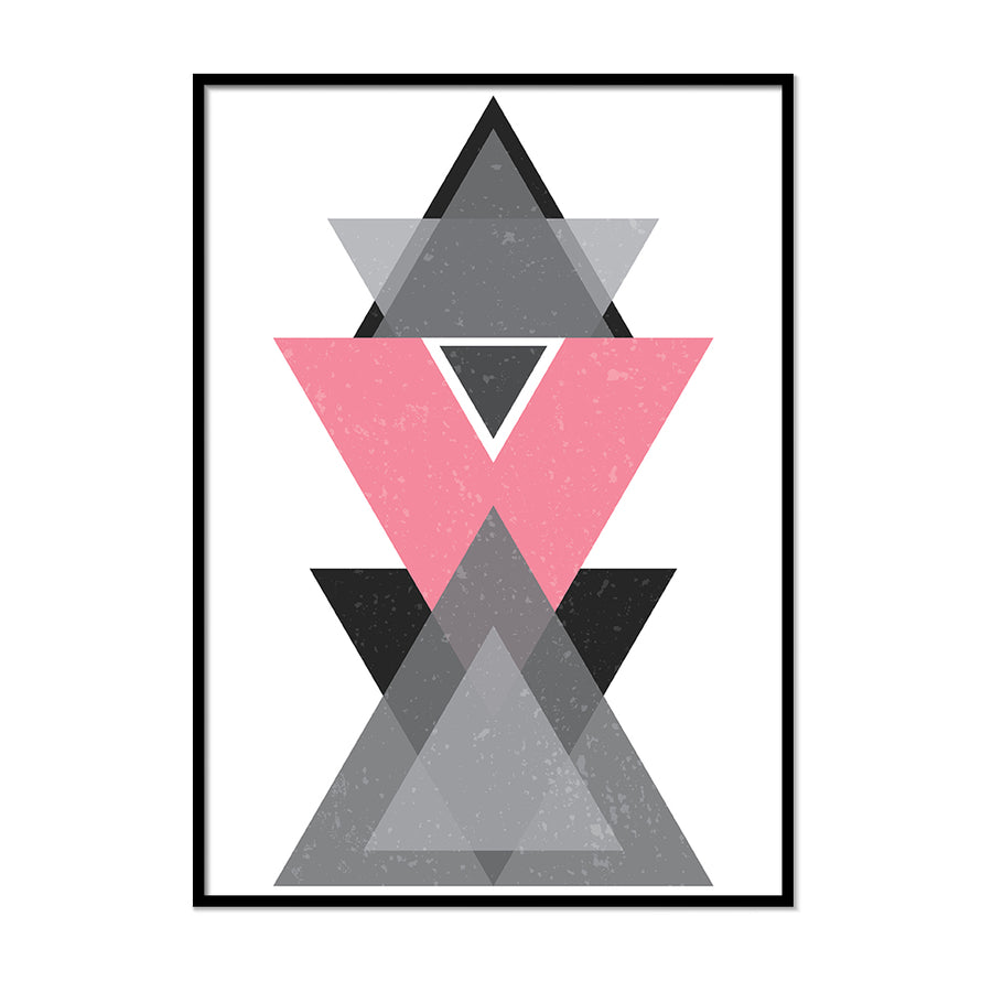 Black Pink Triangles - Printers Mews