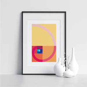 Yellow and Pink Spiral - Printers Mews