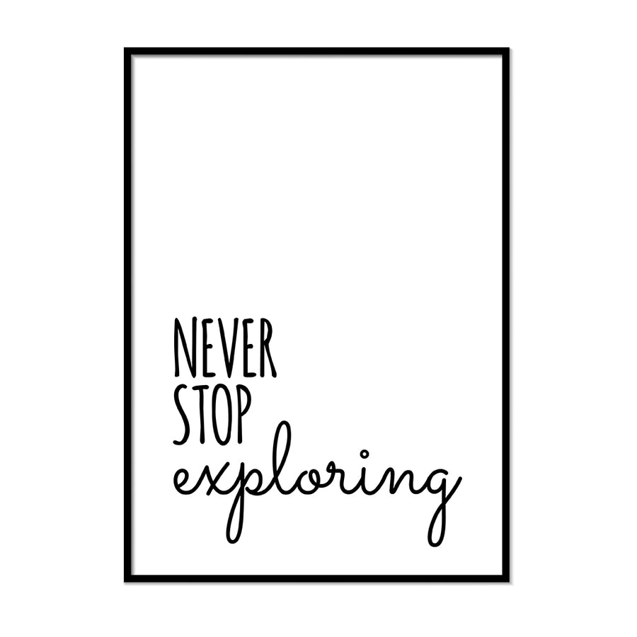 Never Stop Exploring - Printers Mews