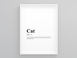 cat Definition Poster