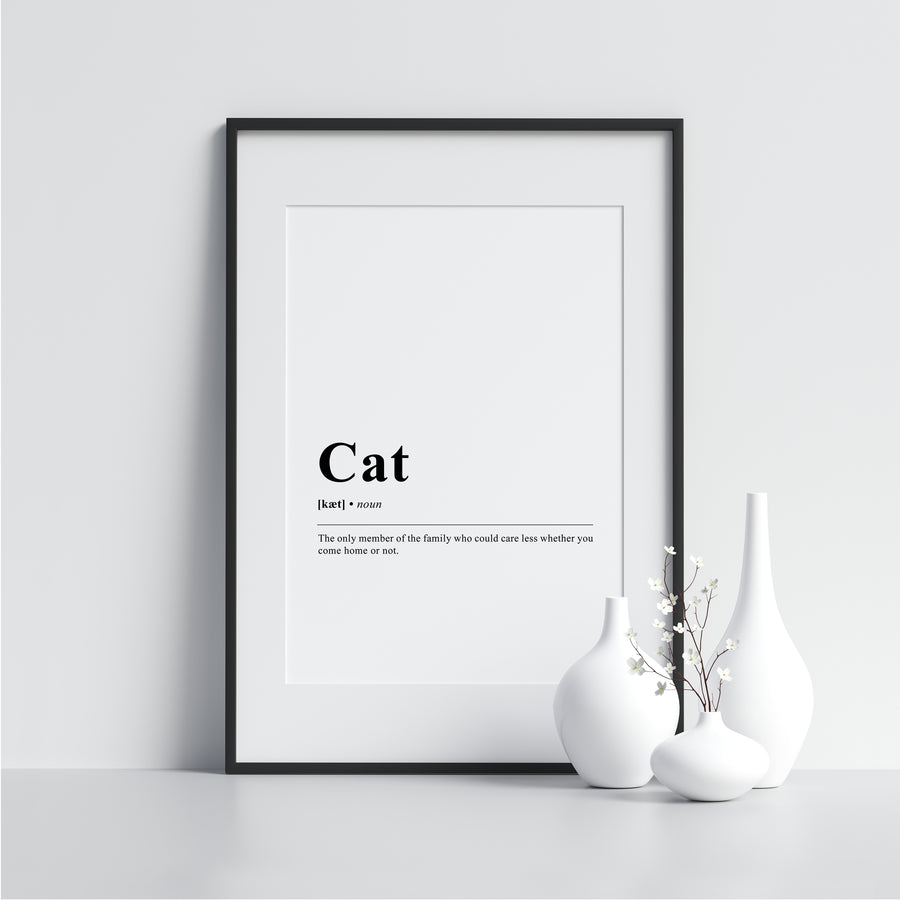 cat Funny Definition Poster