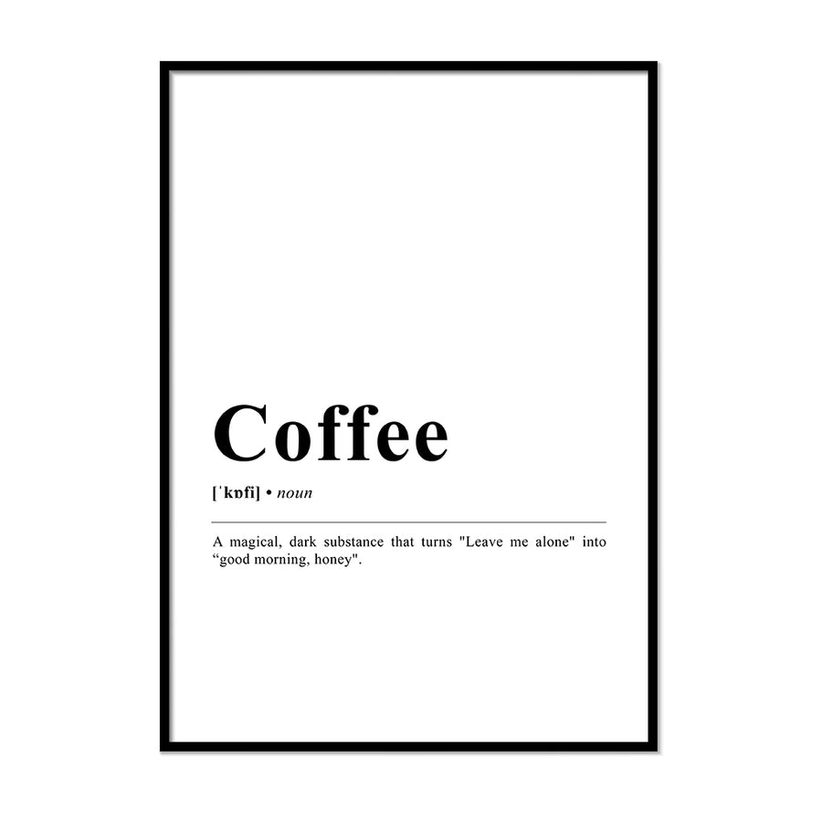 Coffee Definition Wall Print