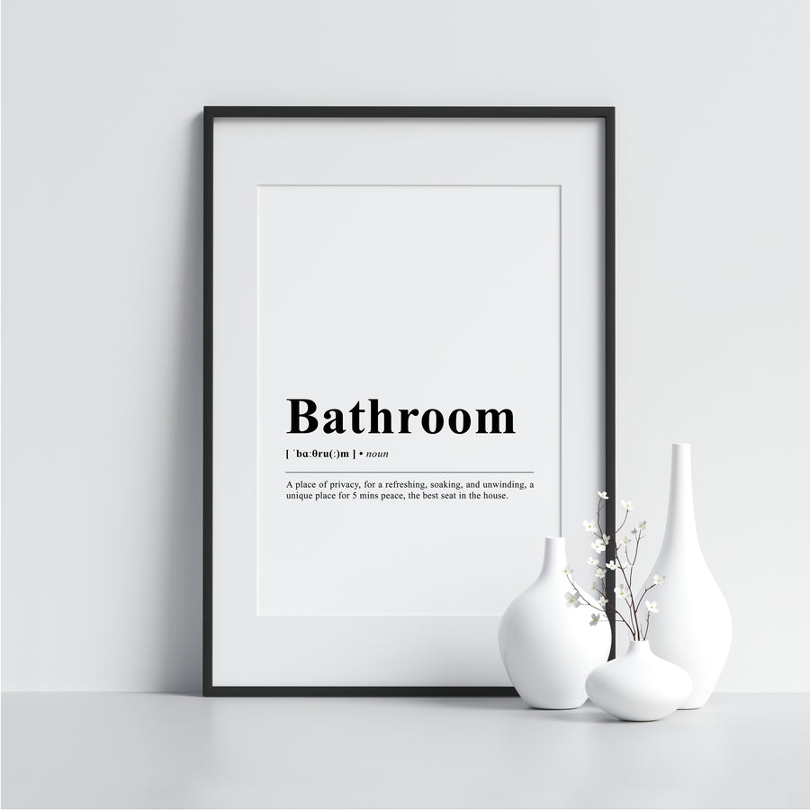 Bathroom Funny Definition Poster