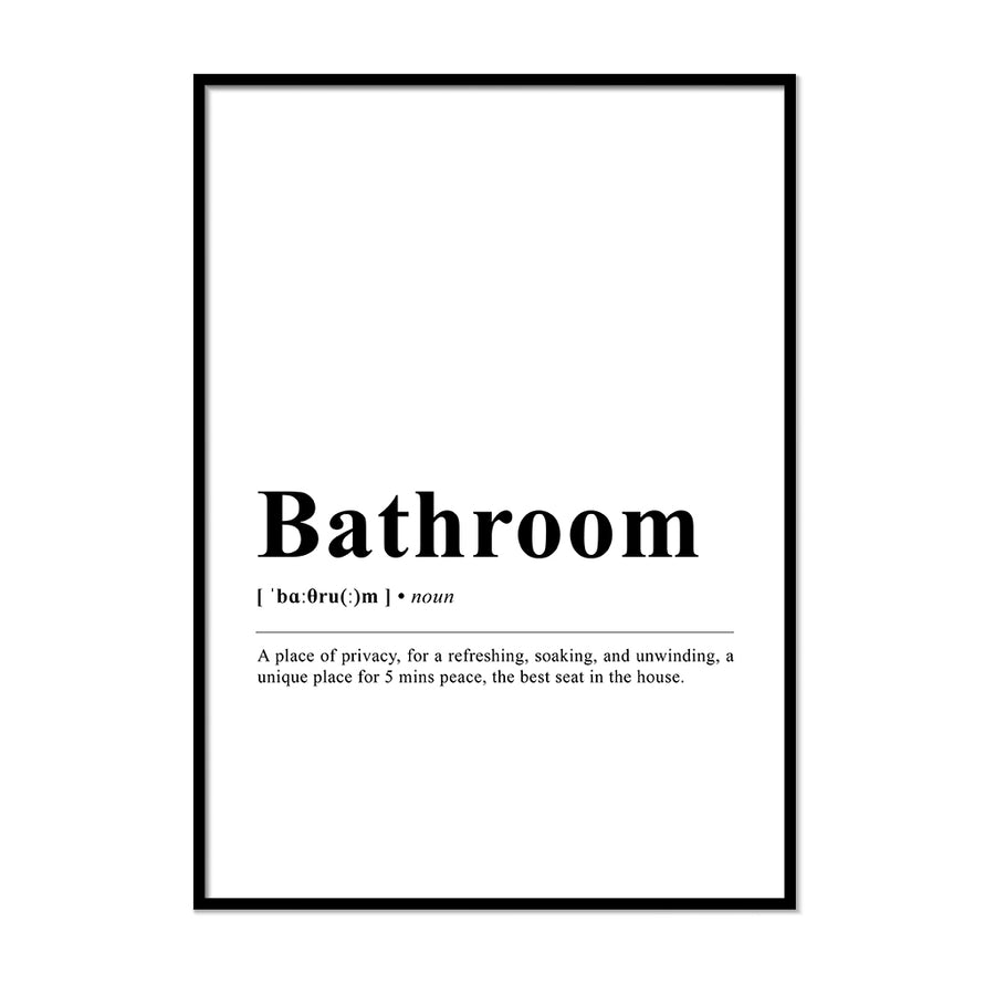 Bathroom Definition Wall Print